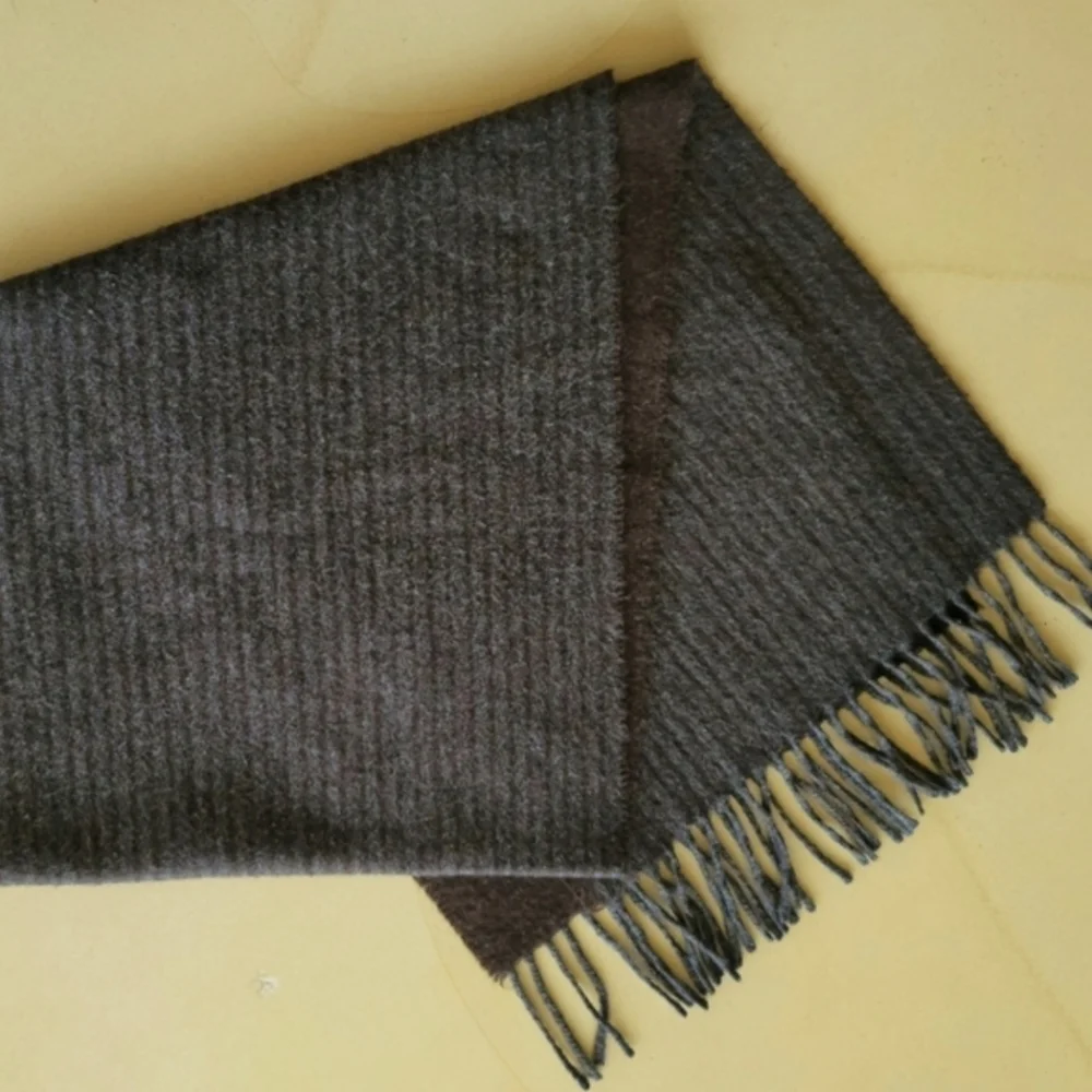 Nautica Lambswool  Mens winter Scarf Brown and Grey